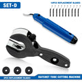 Cortador de tubo de catraca de 8-29mm, ferramenta de corte doméstico, cortador de tubo de cobre, cortador de tubo de alumínio, cortador de tubo de PVC, ferramenta de rebarbação opcional