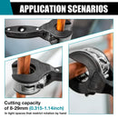 Cortador de tubo de catraca de 8-29mm, ferramenta de corte doméstico, cortador de tubo de cobre, cortador de tubo de alumínio, cortador de tubo de PVC, ferramenta de rebarbação opcional