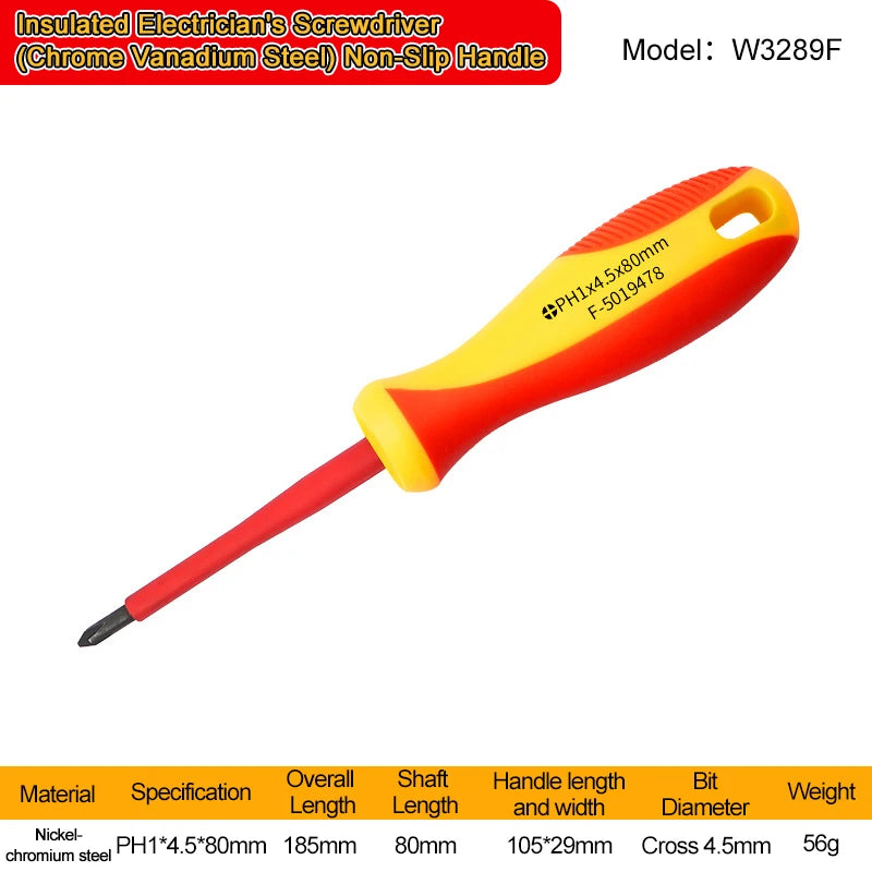 WYNN'S 1000V VDE Insulated Screwdriver Set Phillips Slotted Screw Driver Set Household Magnetic Tip Electrician Repair Hand Tool