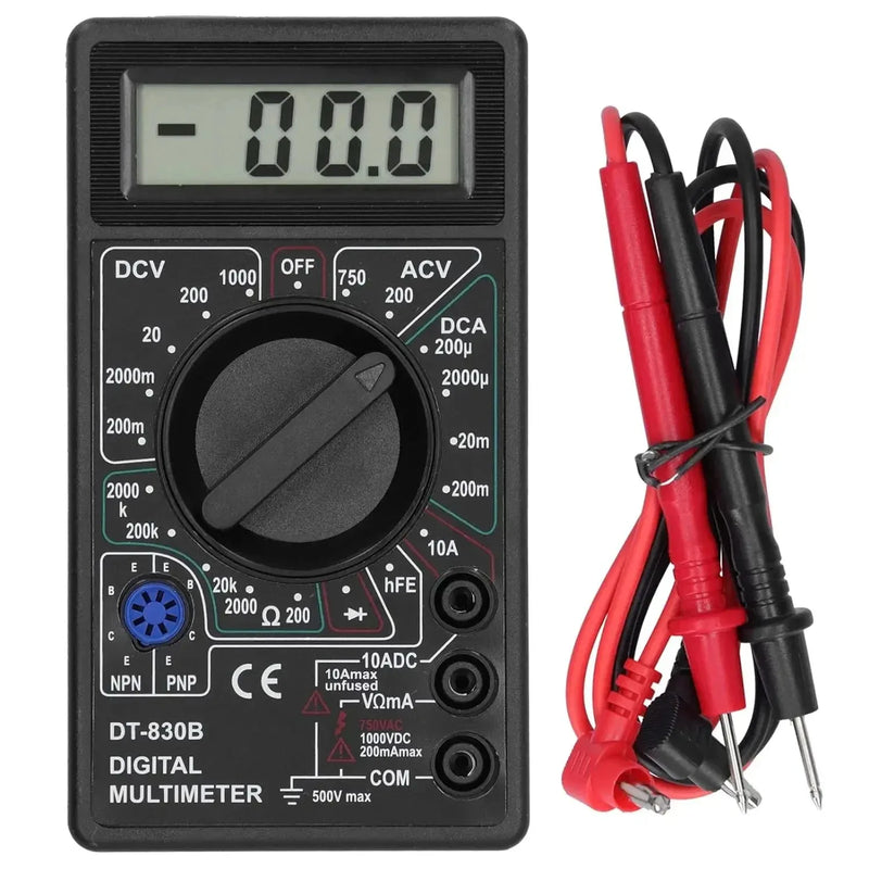 DT-830B Digital Multimeter Digital Voltmeter Ammeter Handheld Multimeter Black