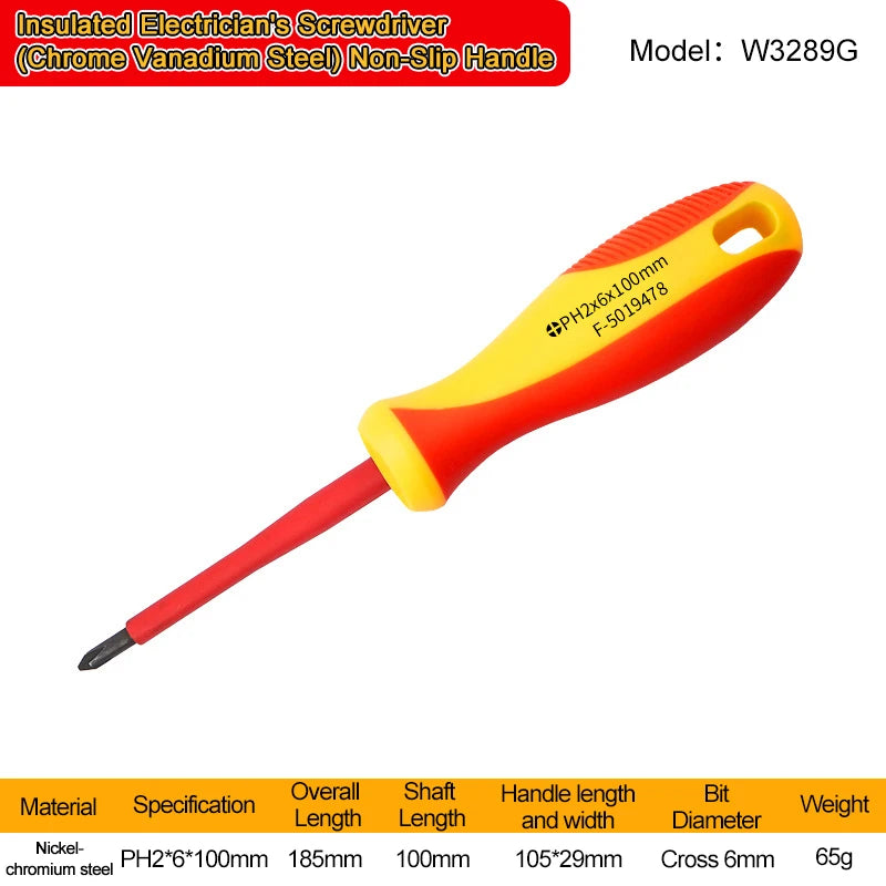 WYNN'S 1000V VDE Insulated Screwdriver Set Phillips Slotted Screw Driver Set Household Magnetic Tip Electrician Repair Hand Tool