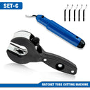 Cortador de tubo de catraca de 8-29mm, ferramenta de corte doméstico, cortador de tubo de cobre, cortador de tubo de alumínio, cortador de tubo de PVC, ferramenta de rebarbação opcional