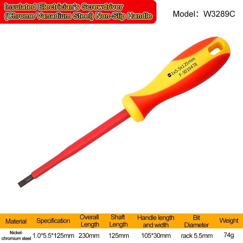 WYNN'S 1000V VDE Insulated Screwdriver Set Phillips Slotted Screw Driver Set Household Magnetic Tip Electrician Repair Hand Tool